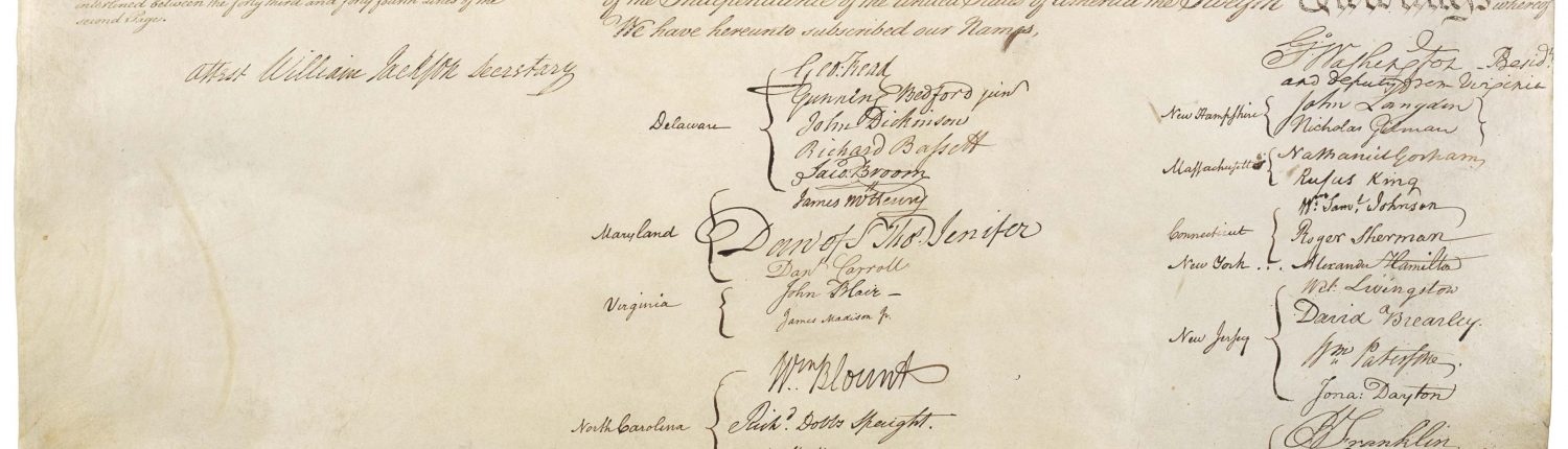 photo of signatories to U.S. Constitution